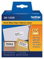 Brother Labels Small White 1.1" x 2.4" Roll of 800 - DK1209