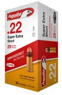 Aguila1B222110Standard.22Short29GRSolidPoint50Bx/100Cs Aguila1B222110Standard.22Short29GRSolidPoint50Bx/100Cs