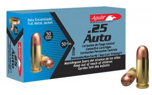 AGUILA 25AUTO 50 GR FMJ 1000 - 1E252110 AGUILA 25AUTO 50 GR FMJ 1000 - 1E252110