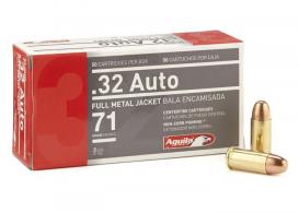 AGUILA 32AUTO 71gr FMJ 50rd box - 1E322110 AGUILA 32AUTO 71gr FMJ 50rd box - 1E322110