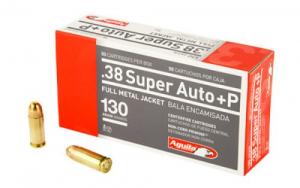 Aguila Target & Range Full Metal Jacket 38 Super+P Ammo 130gr 50 Round Box - 1E382112 Aguila Target & Range Full Metal Jacket 38 Super+P Ammo 130gr 50 Round Box - 1E382112