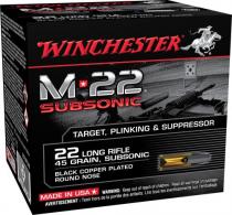 Winchester .22 LR M22 SUBSONIC 45 GR 800/2 - S22LRTSU8 Winchester .22 LR M22 SUBSONIC 45 GR 800/2 - S22LRTSU8