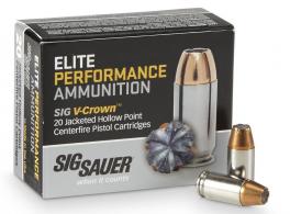 Sig Sauer Elite V-Crown Jacketed Hollow Point 40 S&W Ammo 165gr 20 Round Box - E40SW2-120 Sig Sauer Elite V-Crown Jacketed Hollow Point 40 S&W Ammo 165gr 20 Round Box - E40SW2-120