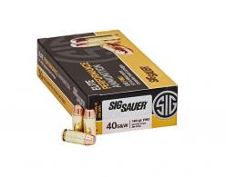 Sig Sauer Elite Ball Full Metal Jacket 40 S&W Ammo 50 Round Box - E40SB2-50 Sig Sauer Elite Ball Full Metal Jacket 40 S&W Ammo 50 Round Box - E40SB2-50