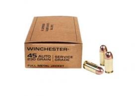 Winchester Military Service Grade 45ACP 230gr FMJ 50rd box - SG45W Winchester Military Service Grade 45ACP 230gr FMJ 50rd box - SG45W