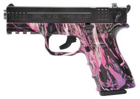 ISSC M22 SAO .22 LR 4.0" 10+1 Muddy Girl Poly Grip/Frame Chrome Slide - 111032 ISSC M22 SAO .22 LR 4.0" 10+1 Muddy Girl Poly Grip/Frame Chrome Slide - 111032