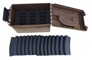 MTM Tactical Mag Can Flat Dark Earth Holds 15 Mags - TMC15 MTM Tactical Mag Can Flat Dark Earth Holds 15 Mags - TMC15