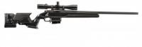 Archangel AA700A Precision Stock Black Synthetic Fixed with Aluminum Bedding & Adjustable Cheek Riser for Remington 700 Short Ac