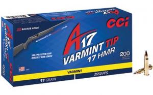 CCI Varmint A17 V-Max 17 HMR Ammo 200 Round Box CCI Varmint A17 V-Max 17 HMR Ammo 200 Round Box