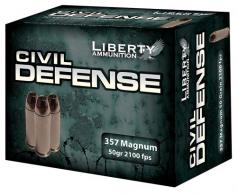 Liberty Ammunition Civil Defense  357 MAG 50gr  LF Fragmenting Hollow Point 20Bx