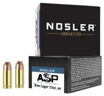 Nosler Match Grade 9mm 124 GR JHP 20rd box - 51286 Nosler Match Grade 9mm 124 GR JHP 20rd box - 51286