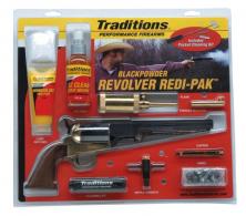 Traditions 1851 Navy Revolver 44BP 7.38" Hammer/Blade Walnut Grip Blue - FRS18511