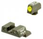 Trijicon Bright & Tough Night Set for Glock Green/Yellow Outline Tritium Handgun Sight