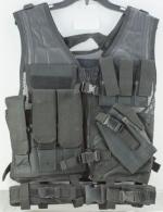 NCStar Tactical Vest Black M-XL Tough PVC/Mesh Webbing - CTV2916B