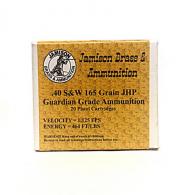 Jamison Guardian Grade 40 Smith & Wesson 165 GR Jacketed Hollow Poin - 40SW165GRD Jamison Guardian Grade 40 Smith & Wesson 165 GR Jacketed Hollow Poin - 40SW165GRD