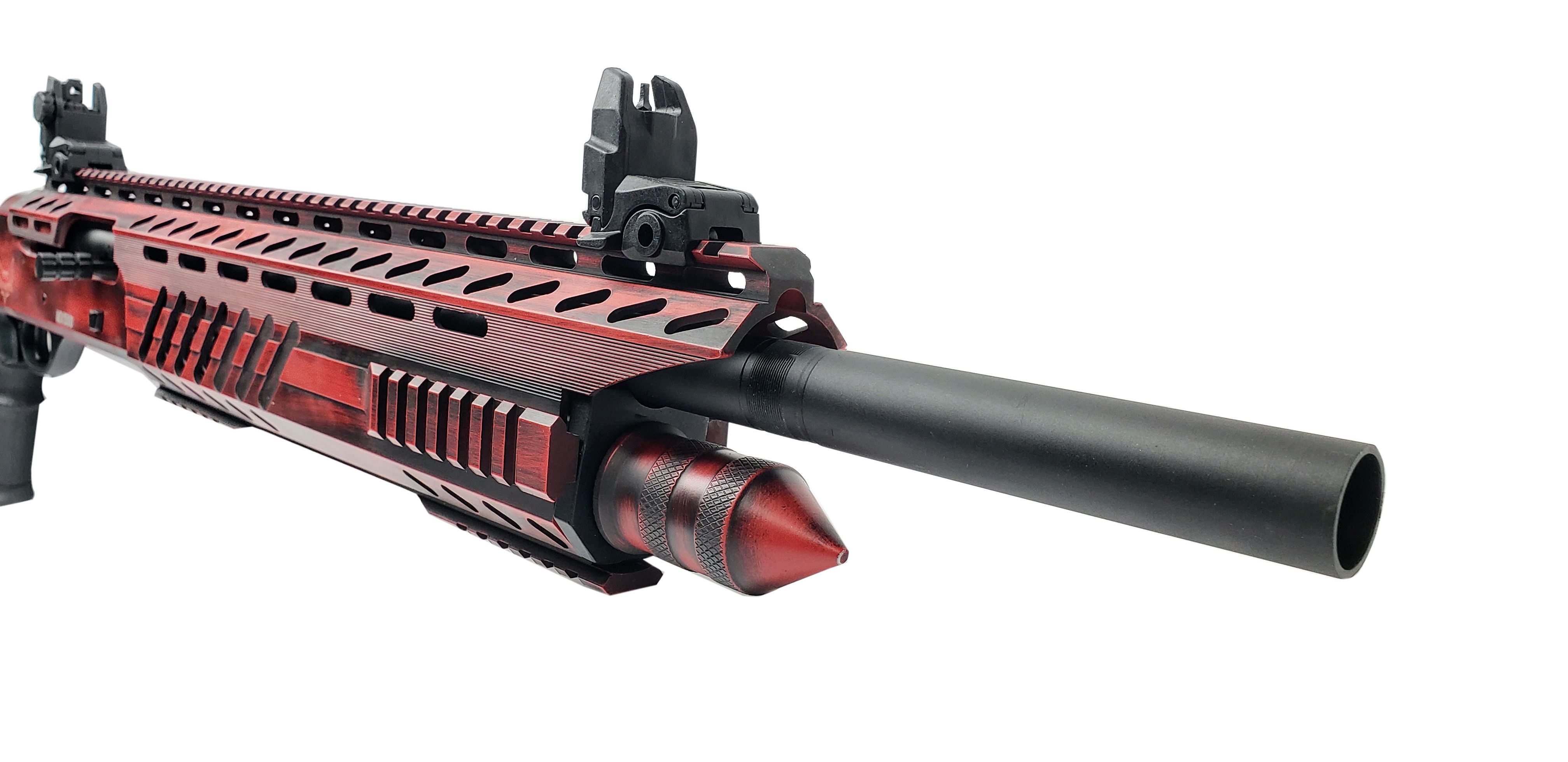 Emperor Firearms MX500 SemiAuto 12GA Red Battleworn Cerakote Finish