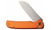 Civivi Knives C20022B-2 Chevalier II EDC 3.47 Folding Sheepsfoot Plain Satin 14C28N Steel Blade, Orange Aluminum Handle (Image 3)