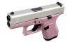 Glock G42 Apollo Custom Pink/Silver 380 ACP Semi Auto Pistol (Image 3)