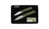 Bear & Son Limited Edition Gift Tin Two Folding Knife Combo Set OD Green (Image 2)