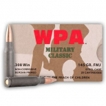 Wolf Military Classic 308 Win 145gr FMJ 20 Rd box