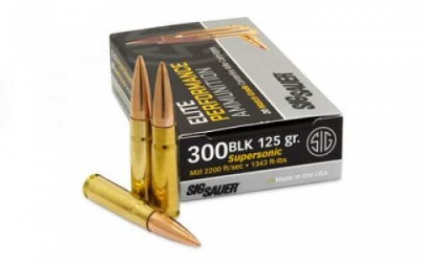 SIG AMMO .300 Black 125GR FMJ 20/500