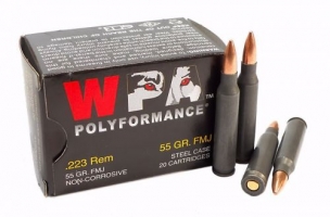 Wolf Ammo 223 55gr FMJ Polyformance (20 rounds per box)